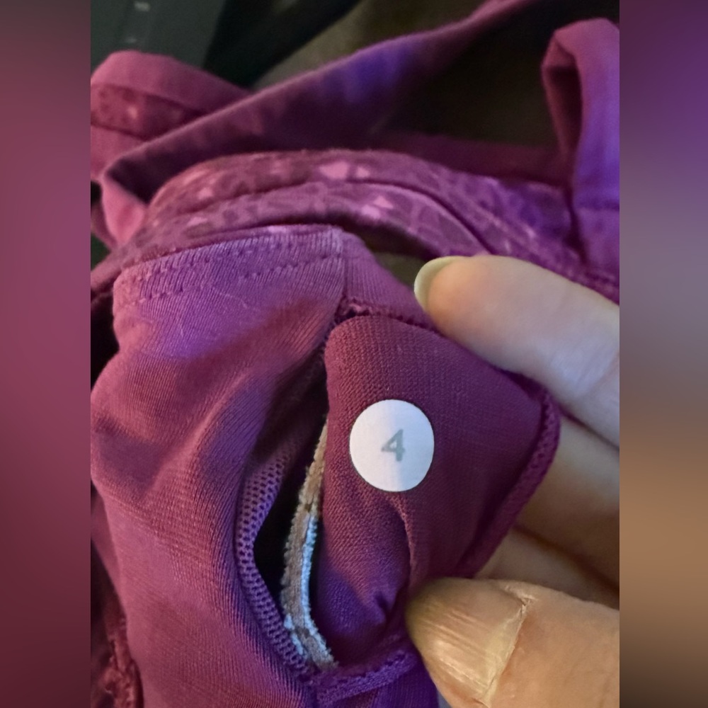 Lululemon Rack Pack Bra Paradise Geo Regal Plum Multi / Regal Plum size 4 - Picture 10 of 10